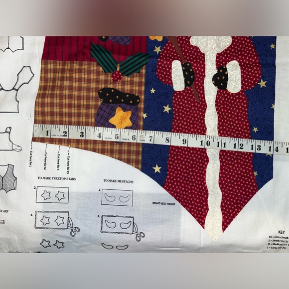 Dreamspinners Vintage Christmas Vest Cut & Sew Fabric Panel - Picture 12 of 16
